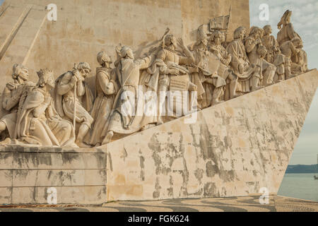 Monumento a esploratori marittimi a Belém, Lisbona, Portogallo. Foto Stock