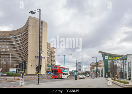 L'Hagley Road guardando ad est verso il centro della città di Birmingham, Birmingham, Inghilterra, Regno Unito Foto Stock