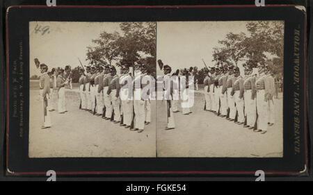 Questa fotografia di G. W. Pach cattura varie vedute panoramiche di West Point e dell'area circostante, mostrando la sua architettura storica e la sua bellezza naturale. Foto Stock