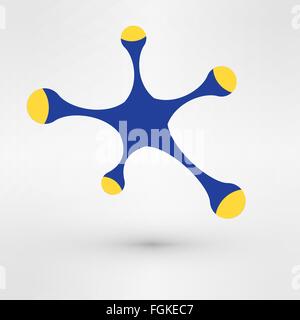 La crescita abstract logo aziendali. sfondo con collegato metaball. Buon per il vettore illustrazione infografico eps10. Illustrazione Vettoriale