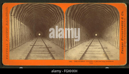 Il tunnel di vertice, 1.200 piedi lungo, Livermore Pass, da Thomas Houseworth & Co. Foto Stock