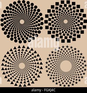 I punti dei mezzitoni pattern impostato in formato vettoriale EPS10 illustrazione Illustrazione Vettoriale