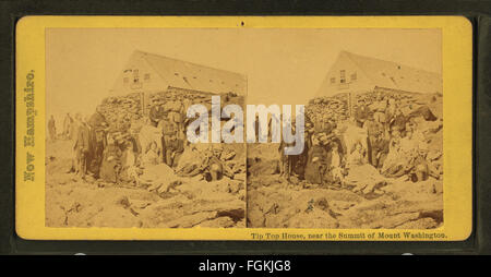 Tip Top House, vicino alla cima di Mount Washington, da Robert N. Dennis raccolta di vista stereoscopica Foto Stock