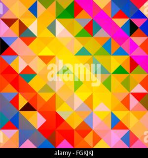 Modello retrò di forme geometriche. Mosaico colourful banner. Tanga geometrica sfondo retrò con posto per il vostro testo. Retrò tr Illustrazione Vettoriale