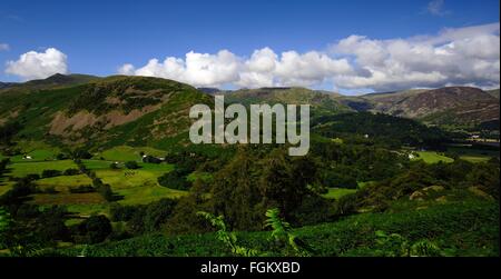 Grisedale a Glenridding via Helvellyn Foto Stock