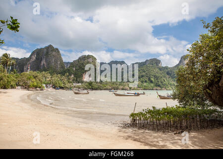 West Railay Beach, Provincia di Krabi, Thailandia Foto Stock