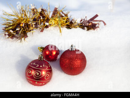 Ornamento di Natale, neve, decorazione, albero, inverno, vacanze, vacanze, feste, Foto Stock