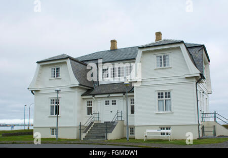 Reykjavik Islanda downtown Reagan Gorbaciov House per il vertice di pace il 11 ottobre 1986 in questa casa Hofdi Foto Stock