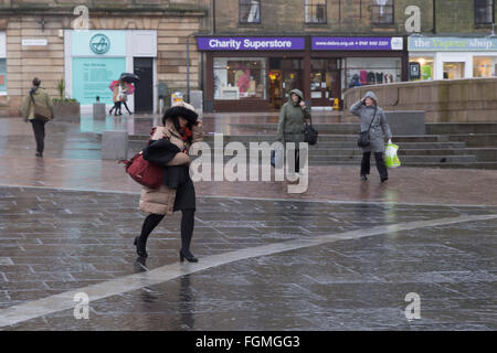 Le condizioni meteo in Paisley, 26/01/2016 Foto Stock