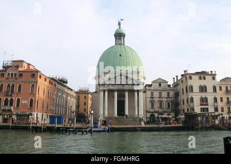 Chiesa di San Simeone Piccolo, Fondamenta San Simeone Piccolo, Santa Croce, Venezia, Veneto, Italia, Mare Adriatico, Europa Foto Stock