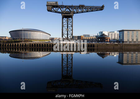 Glasgow Fiume Clyde gru idro Foto Stock