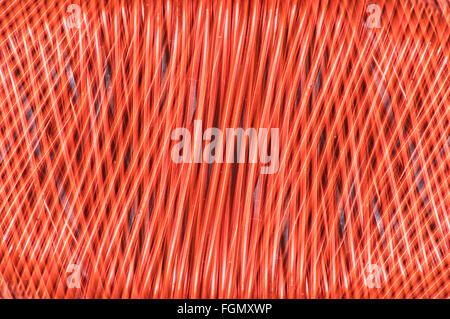 Vista dettagliata del filo di rame - sfondo Foto Stock