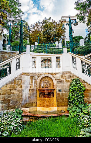 Strudlhofstiege in Wien, Alsergrund, Motiv des romani von Heimito von Doderer; scala in Vienna, sullo sfondo di un romanzo Foto Stock