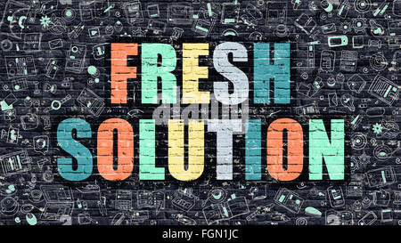 Soluzione fresca in multicolore. Doodle Design. Foto Stock