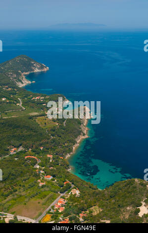 L'Italia, Toscana, Isola d'Elba, Capo d'Enfola (vista aerea) // Italie, Toscane, Ile d'Elba, Capo d'Enfola (vue aerienne) Foto Stock