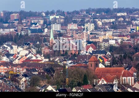 Vista panoramica della cittã di Herten, Germania, Foto Stock