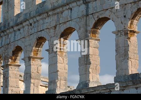 Arena di Pola dettaglio Foto Stock