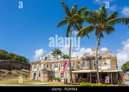 Rame e legname Store, Nelson's Dockyard, English Harbour, sud Antigua Antigua e Barbuda, Antille Foto Stock