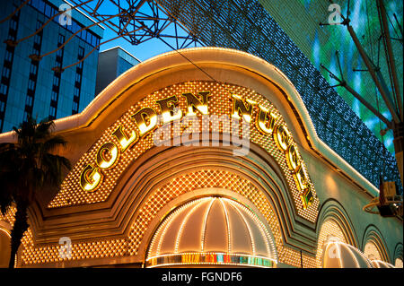 Il Golden Nugget Casino, Fremont Street, Las Vegas 'Fremont Street Experience"., Foto Stock
