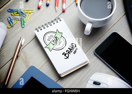 Immagine composita della brand identity doodle Foto Stock