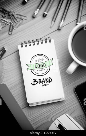 Immagine composita della brand identity doodle Foto Stock