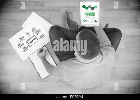 Immagine composita di grafici di business Foto Stock