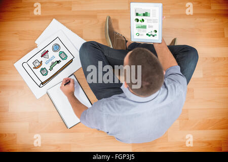 Immagine composita di grafici di business Foto Stock