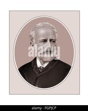 Pyotr Ilyich Tchaikovsky, compositore, Ritratto Foto Stock