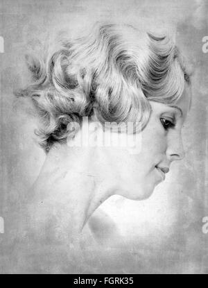 Moda, anni '70, acconciature, capelli donna taglio, 1970, Additional-Rights-Clearences-Not Available Foto Stock