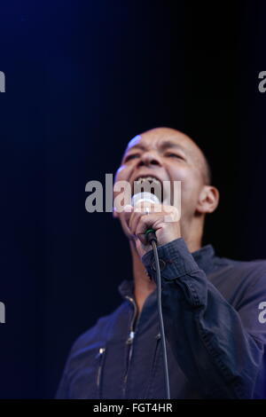 Roland dono, Villaggio Verde Musica e Arts Festival, Southend-on-Sea, Essex © Clarissa Debenham / Alamy Foto Stock