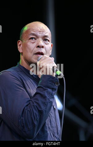 Roland dono, Villaggio Verde Musica e Arts Festival, Southend-on-Sea, Essex © Clarissa Debenham / Alamy Foto Stock