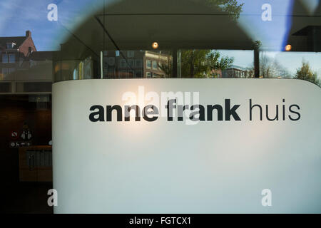 Segno Sulla Parte Anteriore Della Casa Di Anne Frank S House Museum Di Amsterdam Holland I Paesi Bassi Foto Stock Alamy