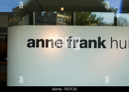 Segno Sulla Parte Anteriore Della Casa Di Anne Frank S House Museum Di Amsterdam Holland I Paesi Bassi Foto Stock Alamy