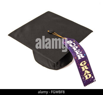 Super Grad cappuccio di graduazione Foto Stock