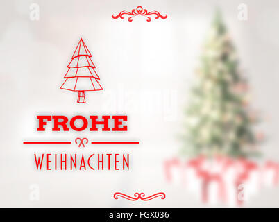 Immagine composita di frohe weihnachten banner Foto Stock