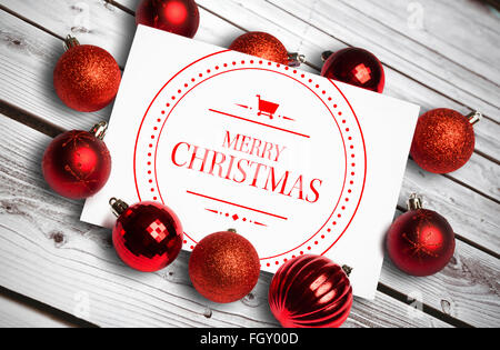 Immagine composita di banner e il logo dicendo buon natale Foto Stock