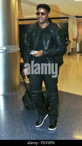 Reggae cantante/cantautore Christopher Martin partono su un volo dall'Aeroporto Internazionale di Los Angeles (LAX) dotata di: Christopher Martin dove: Los Angeles, California, Stati Uniti quando: 19 Gen 2016 Foto Stock