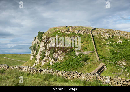 Vista del Vallo di Adriano in Northumberland, England, Regno Unito Foto Stock