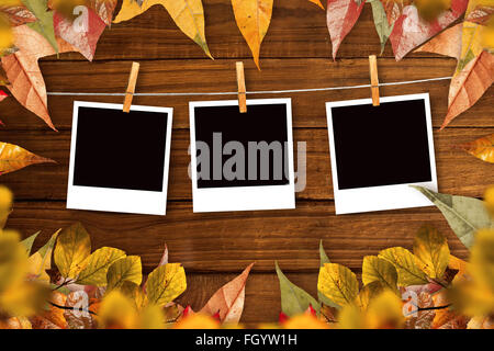 Immagine composita di foglie di autunno pattern Foto Stock