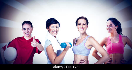 Immagine composita di montare le persone Foto Stock