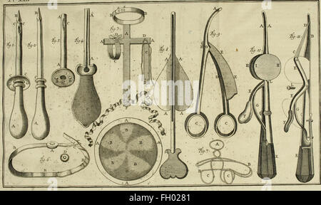 Istituzioni de chirurgie, oC3B9, L'su traite dans un ordre clair et nouveau de tout ce qui a rapport un cet arte - ouvrage de prC3A8s de quarante ans, OrnC3A9 d'onu grand nombre de figure en taille-douce, qui Foto Stock