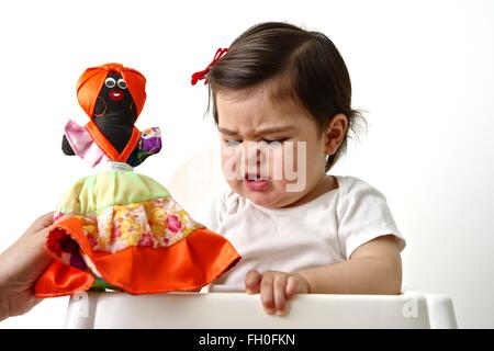 Undici mesi ragazza con toy Foto Stock