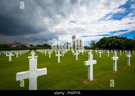 Graves al Manila American Cemetery & Memorial, in Taguig, Metro Manila nelle Filippine. Foto Stock