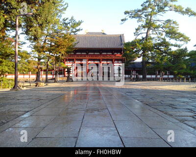 Tōdai-ji di Nara cancello principale. Foto Stock