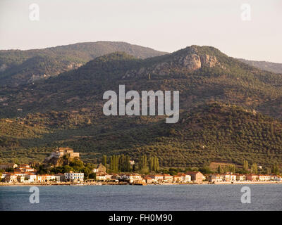 Petra, Lesbo island, a nord-ovest del mar Egeo, in Grecia, in europa Foto Stock