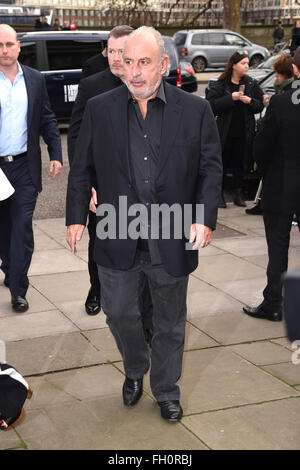 Philip Green presso il Negozio top sfilata unica presso la London Fashion Week AW16. Londra, 21.02.2016 Foto Stock