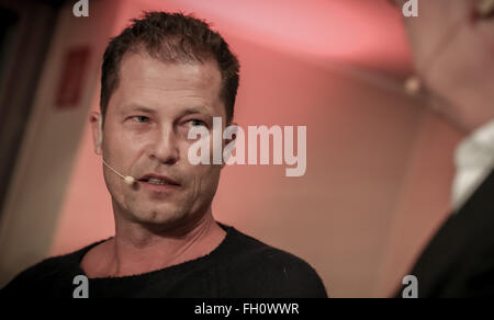 Berlino, Germania. Il 22 febbraio, 2016. Attore tedesco e direttore Til Schweiger parla durante una conferenza di dpa a Berlino, Germania, 22 febbraio 2016. Foto: MICHAEL KAPPELER/dpa/Alamy Live News Foto Stock