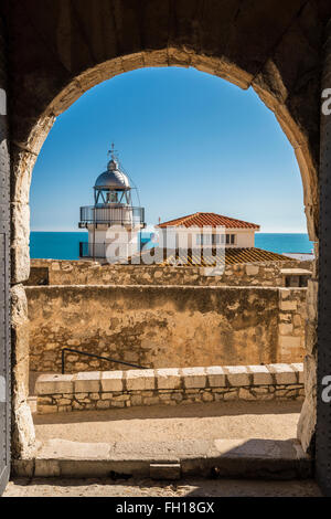 Faro, Peniscola, Comunidad Valenciana, Spagna Foto Stock