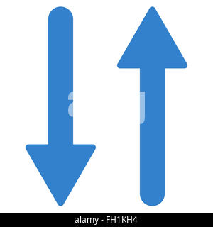 Frecce di scambio piatto verticale di cobalto icona del colore Foto Stock