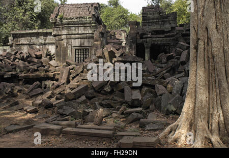 Rovine di Beng Mealea (o tappo) mealea tempio, Cambogia, in Asia. Foto Stock